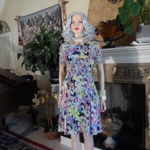Jason Wu Collective Multi Color Chiffon A Line Dress Size 2